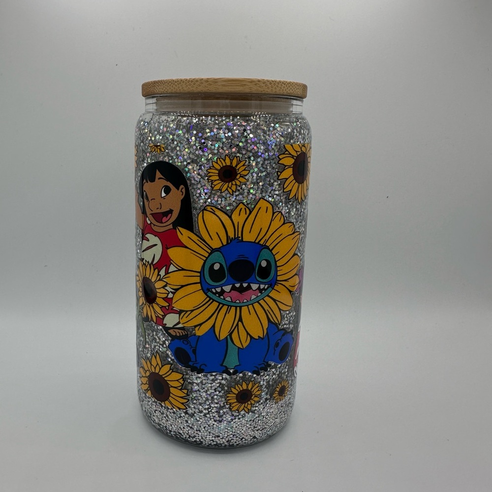 LILO & STITCH custom snowglobe tumbler 16oz
